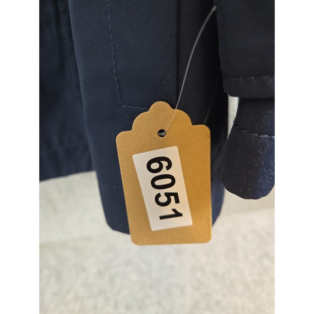 Lands End 2X 20-22 double breasted short Rain Jacket Short Trench Coat pockets - Picture 9 of 9